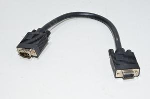 VGA jatkokaapeli DE-15F - DE-15M liittimet 230mm